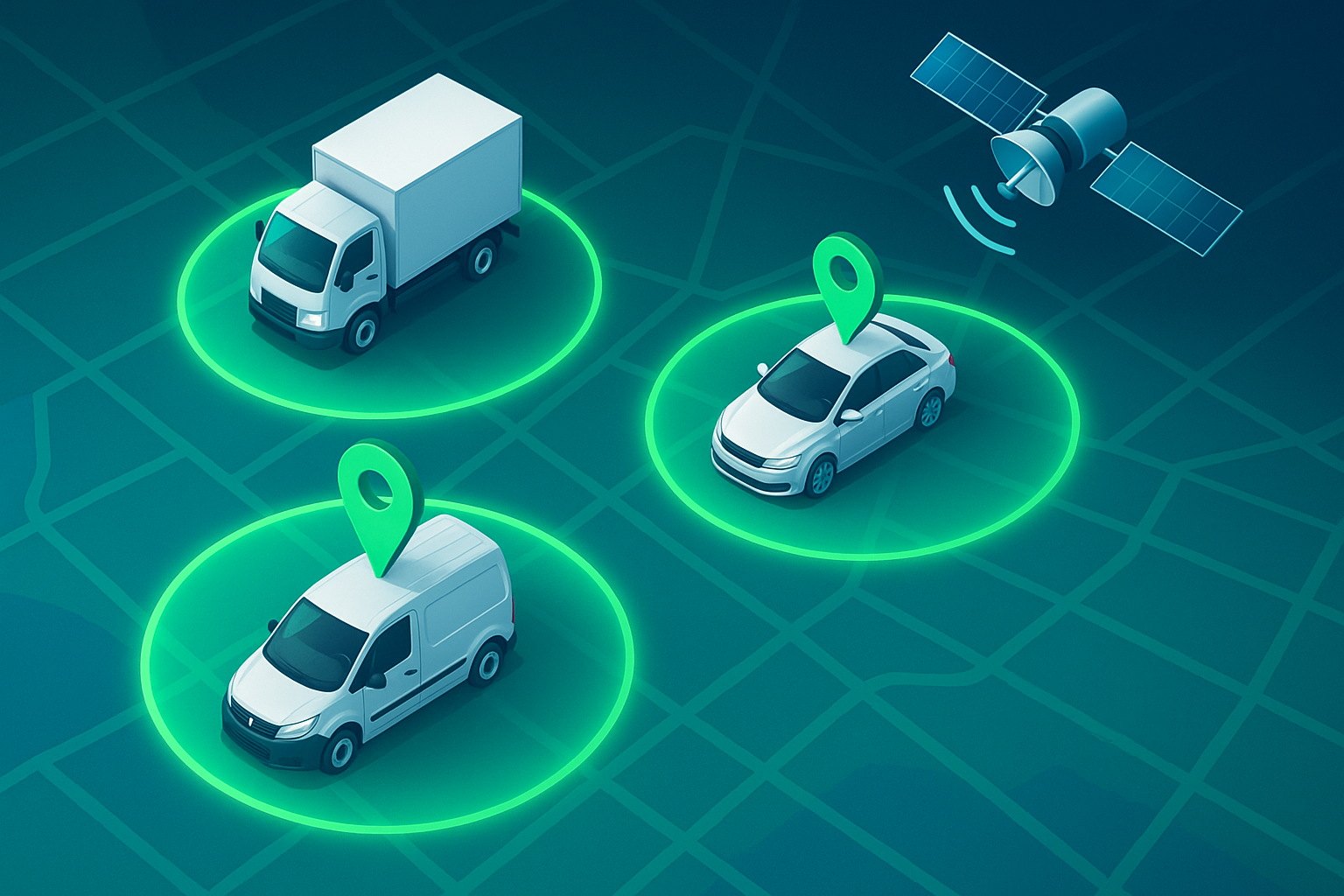 Cercas eletrônicas inteligentes monitorando veículos de frota em São Paulo com rastreamento em tempo real.